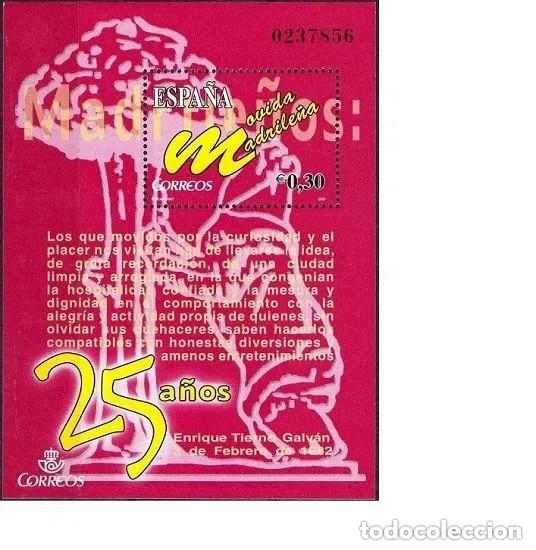 Sellos: Edifil 4320 25 a&ntilde;os de La Movida Madrile&ntilde;a nuevo Espa&ntilde;a 2007 Hojita HB nueva sin fijasellos