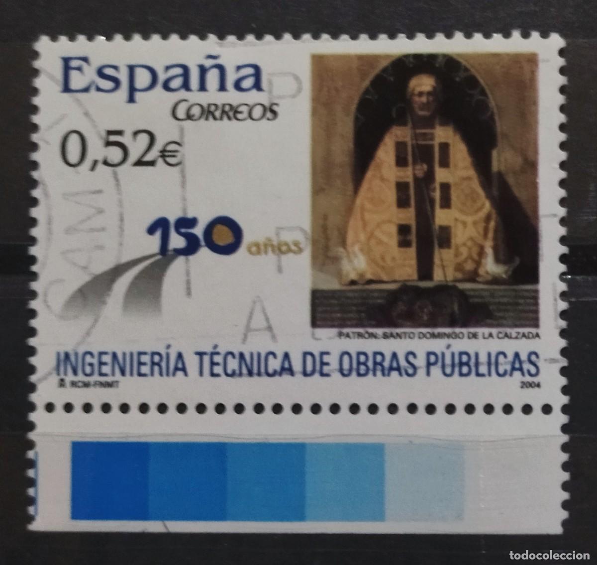 Sellos: ESPA&Ntilde;A 2004 INGENIERIA TECNICA DE OBRAS PUBLICAS. EDIFIL 4077. USADO