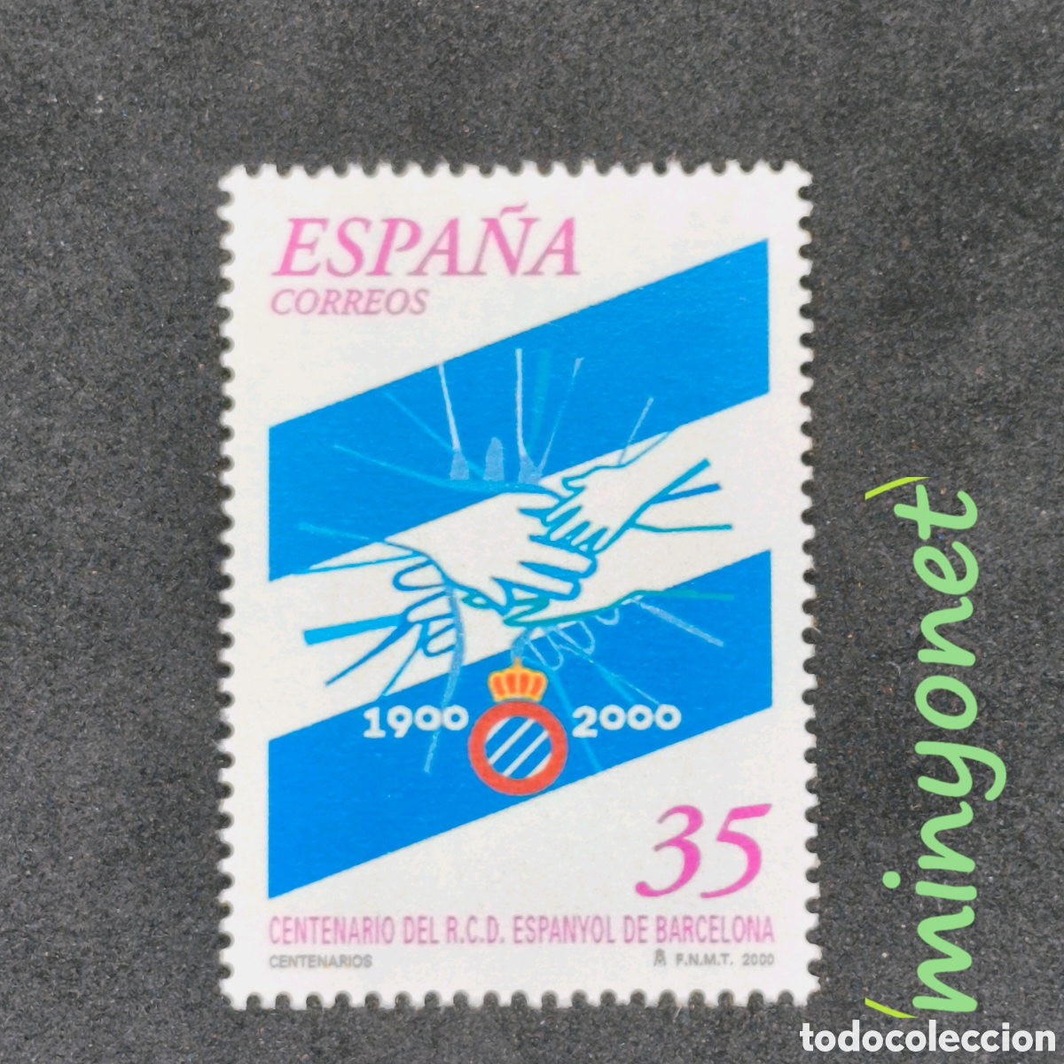 Sellos: Sello Espa&ntilde;a 3705 de 2000 - Centenario R.C.D. Espanyol