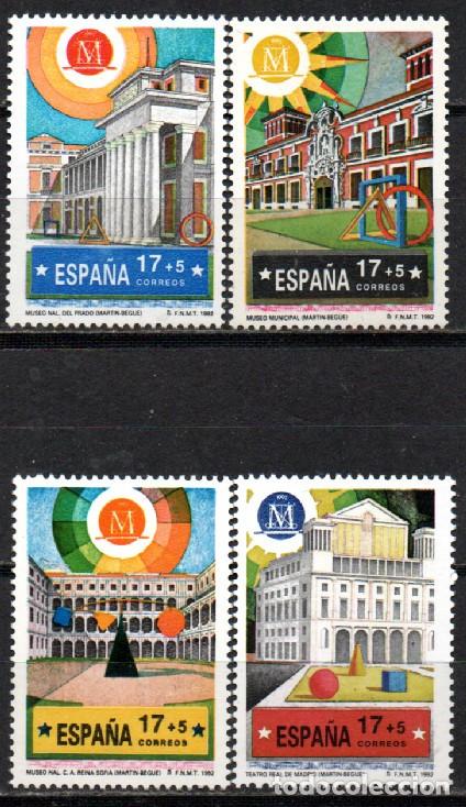 Sellos: EDIFIL N&ordm; SH 3228/31, MADRID, CAPITAL ESPA&Ntilde;OLA DE LA CULTURA, NUEVO ** SERIE COMPLETA