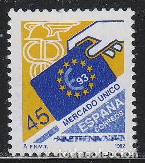 Sellos: EDIFIL 3226, MERCADO UNICO EUROPEO, NUEVO ***