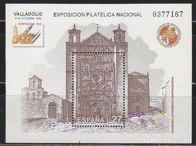 Sellos: EDIFIL SH 3222, FACHADA DE LA IGLESIA DE SAN PABLO (VALLADOLID) HOJA BLOQUE NUEVA **