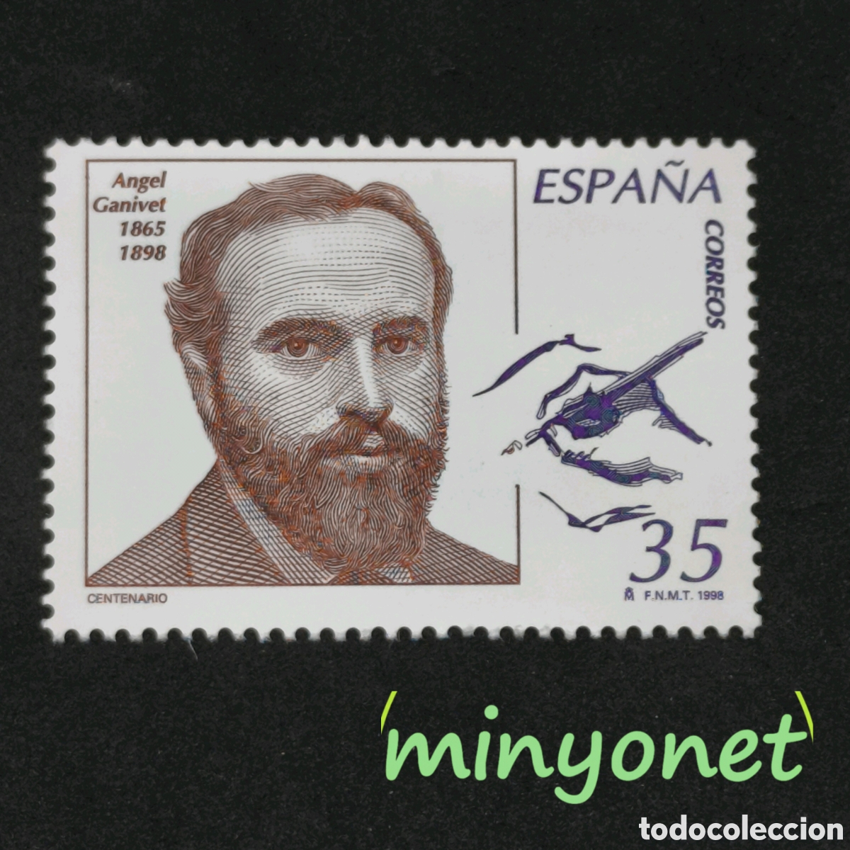 Sellos: Sello Espa&ntilde;a 3586 de 1998 - Angel Ganivet