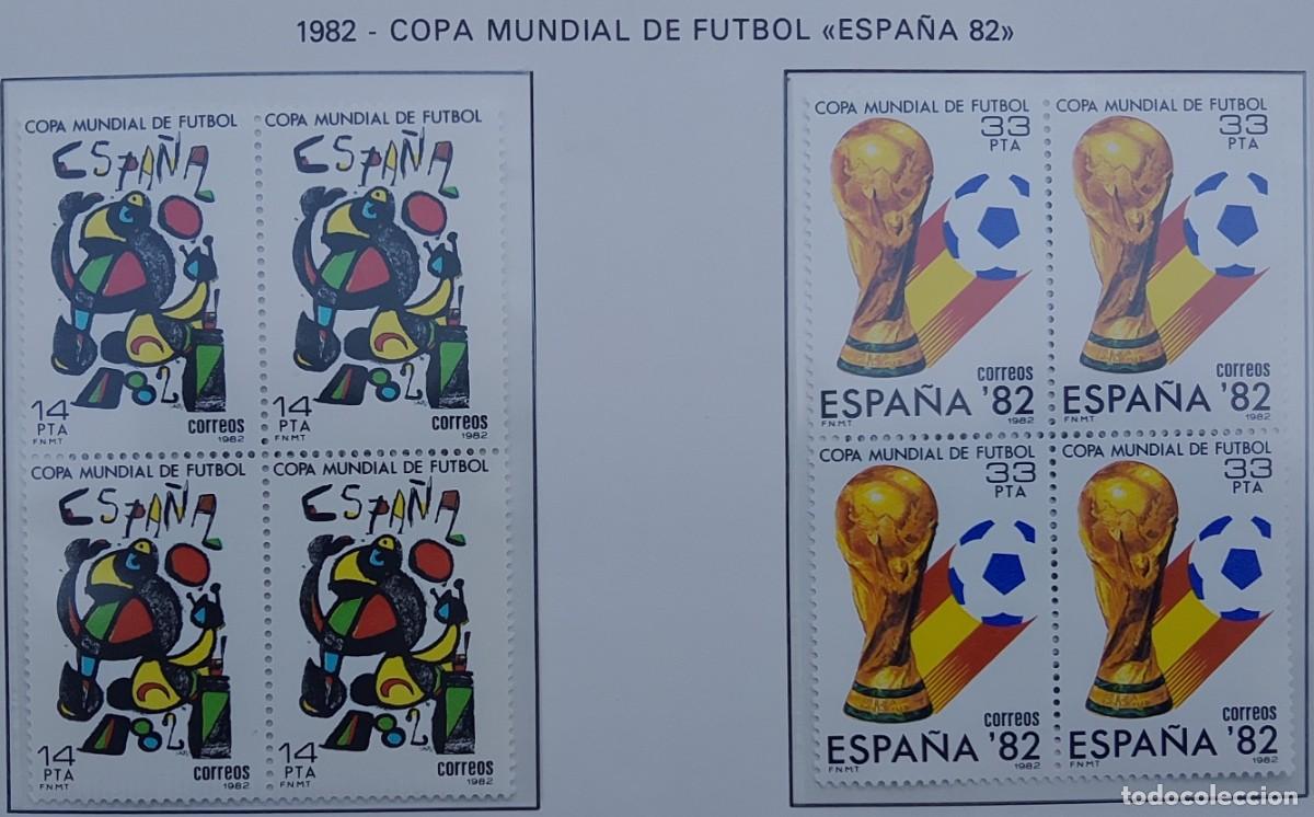 Sellos: Sellos en bloque de 4. Edifil 2644/45. Campeonato Mundial de F&uacute;tbol Espa&ntilde;a-82 (3&ordf; Serie). A&ntilde;o 1982.