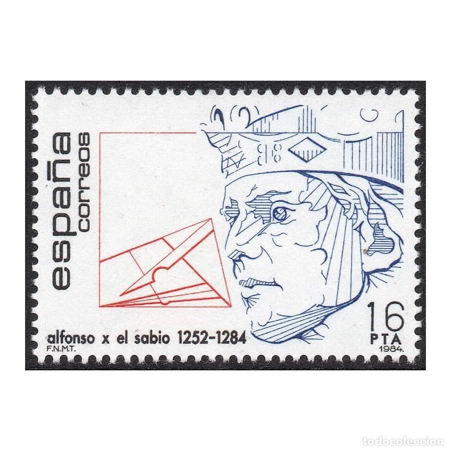 Sellos: Espa&ntilde;a 1984 [SLL] Centenarios. Alfonso X El Sabio (MNH)