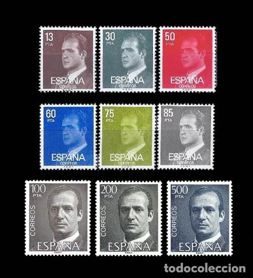 Sellos: Edifil 2599-2607 nuevos sin charnela MNH ** 1981 S. M. Don Juan Carlos I