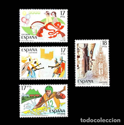 Sellos: Edifil 2783-2786 nuevos sin charnela MNH ** 1985 Grandes Fiestas Populares Espa&ntilde;olas