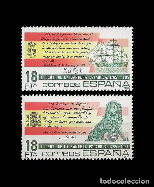 Sellos: Edifil 2791-2792 nuevos sin charnela MNH ** 1985 II centenario de la Bandera Espa&ntilde;ola