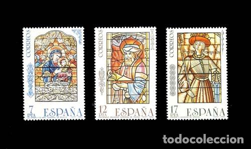 Sellos: Edifil 2815-2817 nuevos sin charnela MNH ** 1985 Vidrieras art&iacute;sticas