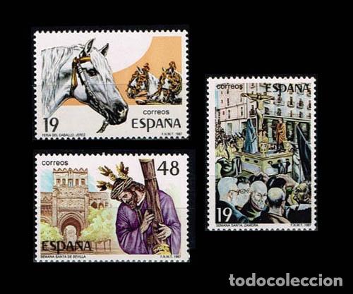 Briefmarken: Edifil 2897-2899 nuevos sin charnela MNH ** 1987 Grandes fiestas populares espa&ntilde;olas