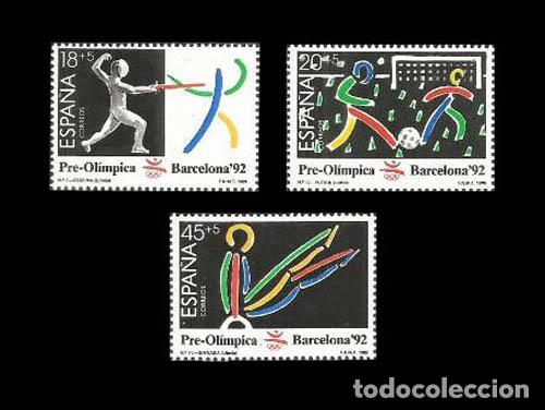 Briefmarken: Edifil 3025-3027 Barcelona'92. III serie Pre-Ol&iacute;mpica nuevos sin charnela MNH ** 1989