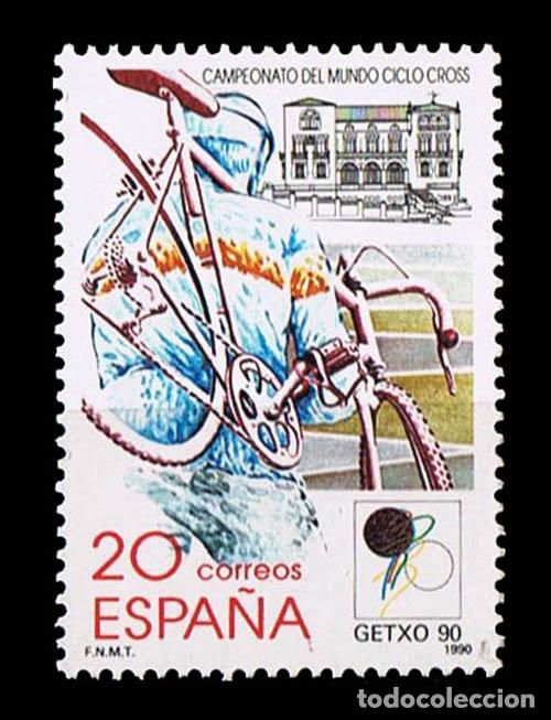 Briefmarken: Edifil 3048 nuevo sin charnela MNH ** 1990 Campeonato del mundo de ciclo-cross, Getxo'90