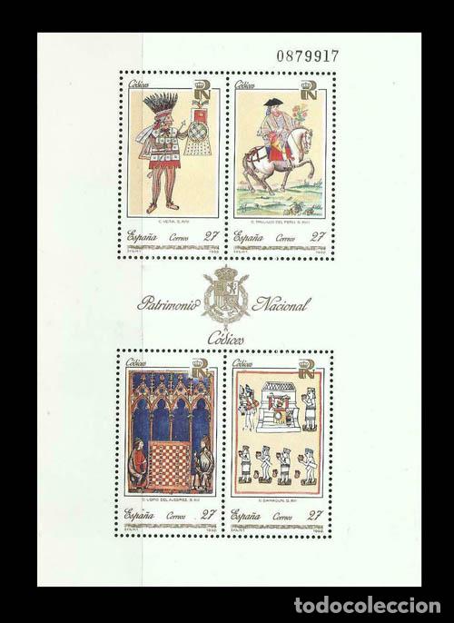 Timbres: Edifil 3236 Hojita Patrimonio Art&iacute;stico Nacional. C&oacute;dices 1992 nuevos sin charnela MNH **