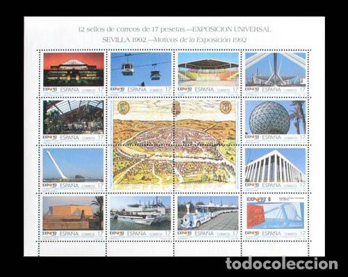 Timbres: Edifil 3164-3175 Minipliego EXPO 92 Exposici&oacute;n Mundiual de Sevilla 1992 nuevos sin charnela MNH **