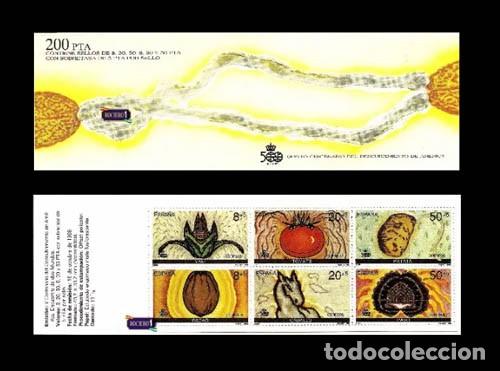 Timbres: Edifil 3029c V Centenario del Descubrimiento de Am&eacute;rica, Carn&eacute; nuevo sin charnela MNH ** 1989