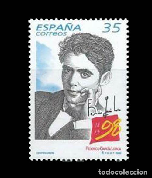 Francobolli: Edifil 3549 CENTENARIOS FEDERICO GARCIA LORCA 1998 nuevo sin fijasellos MNH **