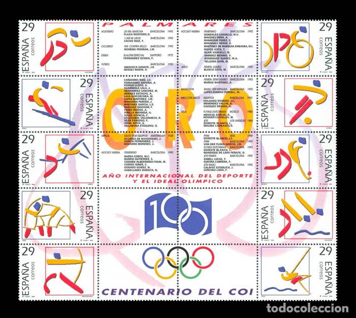 Timbres: Edifil 3325-3334 DEPORTES OL&Iacute;MPICOS DE ORO 1994 nuevos sin fijasellos MNH **