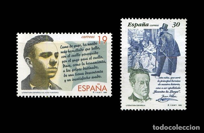 Stamps: Edifil 3356-3357 LITERATURA ESPA&Ntilde;OLA. PERSONAJES DE FICCI&Oacute;N 1995 nuevos sin fijasellos MNH **