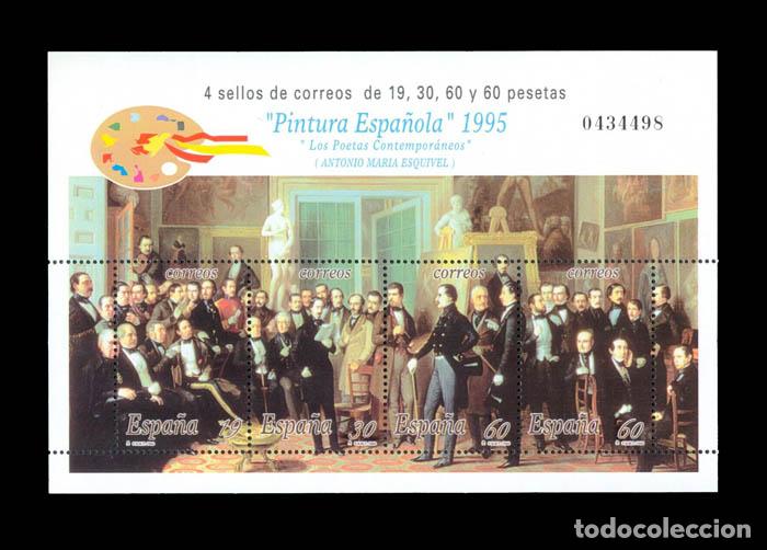 Timbres: Edifil 3401 Hojita PINTURA ESPA&Ntilde;OLA. ANTONIO MAR&Iacute;A ESQUIVEL 1995 nuevos sin fijasellos MNH **