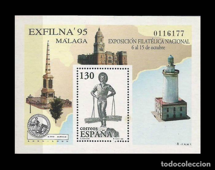 Timbres: Edifil 3393 Hojita EXPOSICI&Oacute;N FILAT&Eacute;LICA NACIONAL EXFILNA'95 1995 nuevos sin fijasellos MNH **