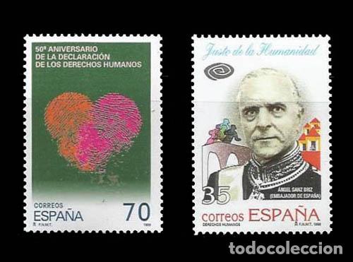 Timbres: Edifil 3606-3607 DERECHOS HUMANOS 1998 nuevos sin fijasellos MNH **