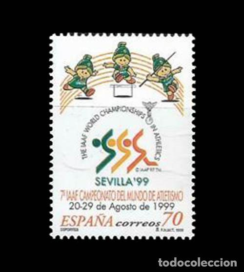 Timbres: Edifil 3627 7&ordm; CAMPEONATO MUNDIAL DE ATLETISMO. SEVILLA'99 1999 nuevo sin fijasellos MNH **