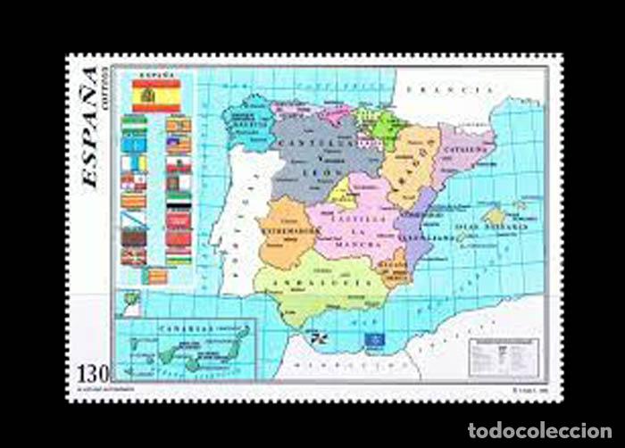 Sellos: Edifil 3459 MAPA OFICIAL DEL ESTADO AUTON&Oacute;MICO 1996 nuevos sin fijasellos MNH **