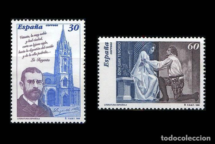 Sellos: Edifil 3456-3457 LITERATURA ESPA&Ntilde;OLA. PERSONAJES DE FICCI&Oacute;N 1996 nuevos sin fijasellos MNH **