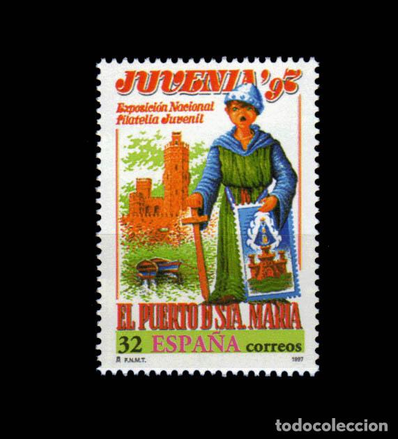 Sellos: Edifil 3470 EXPOSICI&Oacute;N NACIONAL DE FILATELIA JUVENIL JUVENIA ... 1997 nuevos sin fijasellos MNH **