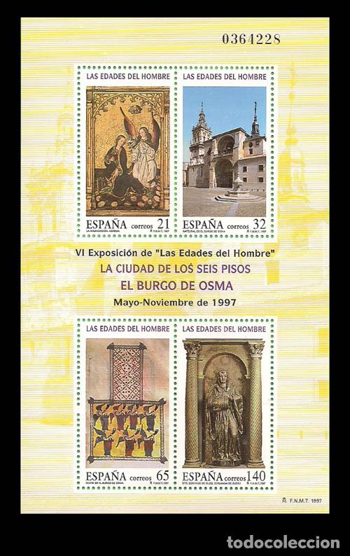 Sellos: Edifil 3494 Hojita LAS EDADES DEL HOMBRE 1997 nuevos sin fijasellos MNH **