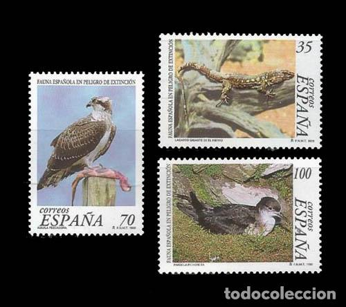 Sellos: Edifil 3614-3616 FAUNA ESPA&Ntilde;OLA EN PELIGRO DE EXTINCION 1999 nuevo sin fijasellos MNH **
