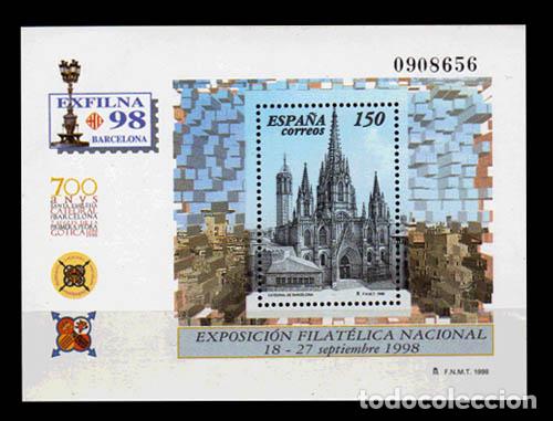 Sellos: Edifil 3557 HOJITA EXPOSICION FILATELICA NACIONAL EXFILNA'98 1998 nuevo sin fijasellos MNH **