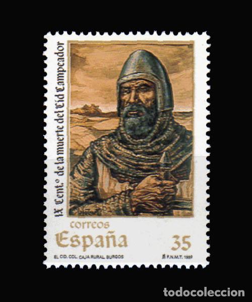 Sellos: Edifil 3655 IX CENTENARIO DE LA MUERTE DEL CID CAMPEADOR 1999 nuevo sin fijasellos MNH **