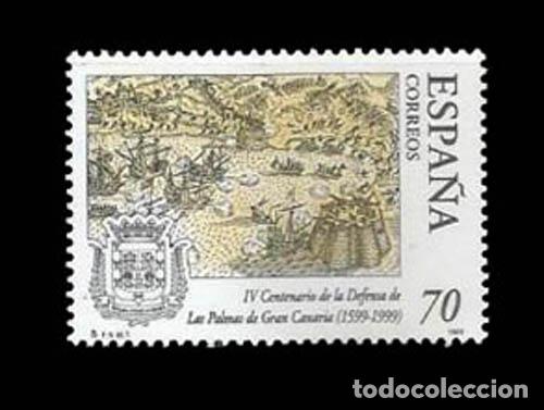 Sellos: Edifil 3649 IV CENTENARIO DEFENSA DE LAS PALMAS DE GRAN CANARIA 1999 nuevo sin fijasellos MNH **