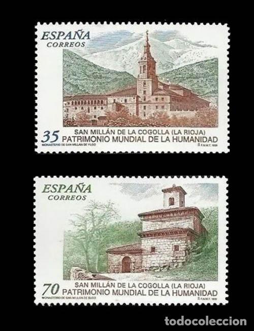Sellos: Edifil 3662-3663 BIENES CULTURALES Y NATURALES PATRIMONIO MUNDIAL DE LA HUMANIDAD 1999 nuevos sin fi