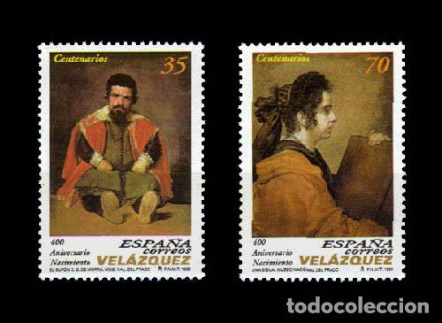 Sellos: Edifil 3658-3659 400&ordm; ANIVERSARIO DEL NACIMIENTO DE DIEGO VELAZQUEZ 1999 nuevos sin fijasellos MNH *