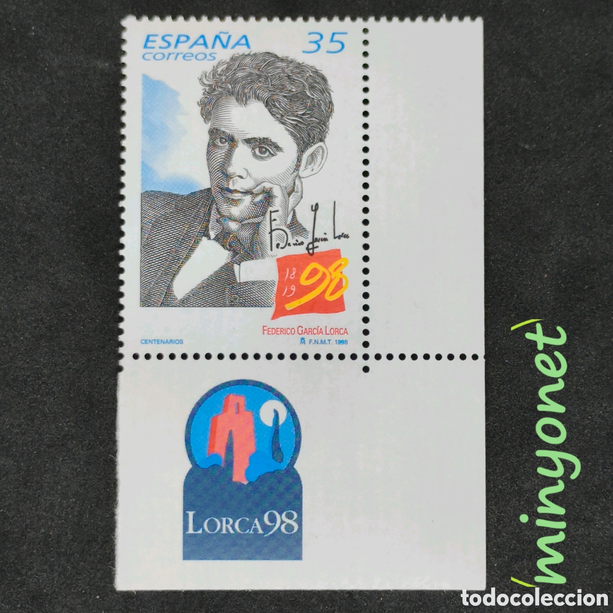 Sellos: Sello Espa&ntilde;a 3549 de 1998 - Centenario Federico Garc&iacute;a Lorca