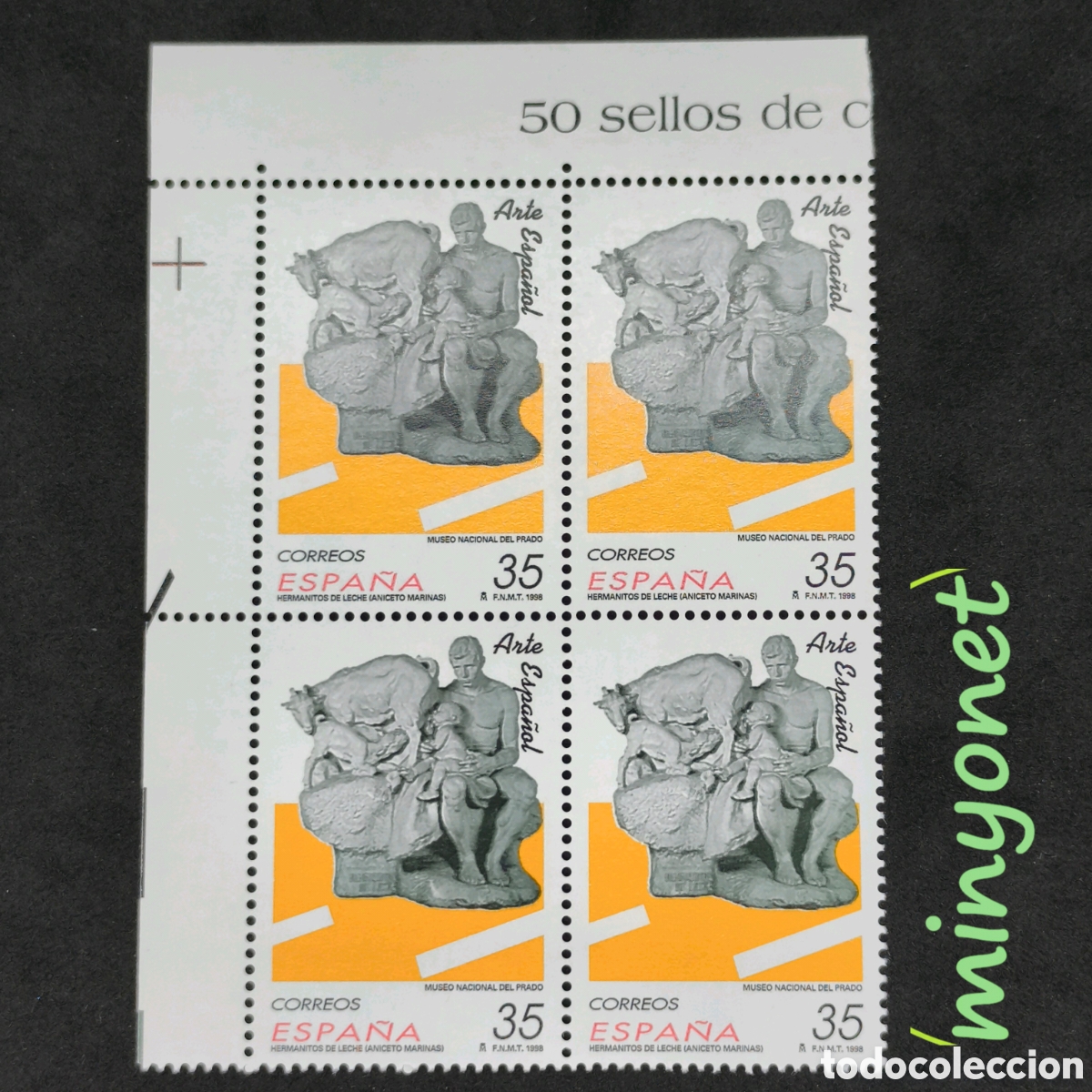 Sellos: Bloque de 4 sellos 3553 de 1998 - Arte Espa&ntilde;ol