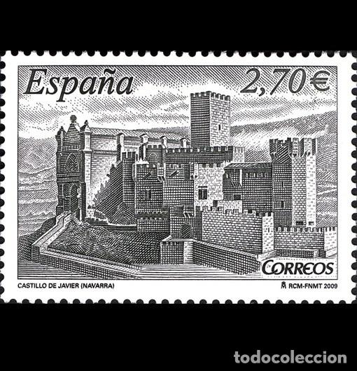 Sellos: Edifil 4511 MNH SIN FIJASELLOS sello Espa&ntilde;a 2009 Castillos Javier Navarra