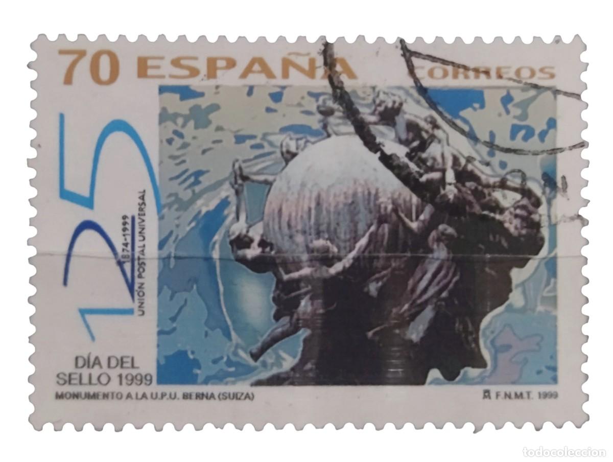 Sellos: ESPA&Ntilde;A 1999 U.P.U. 125 a&ntilde;os Uni&oacute;n Postal Universal. USADO.