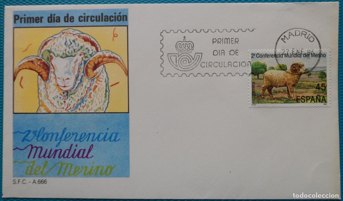 Sellos: 1986-ESPA&Ntilde;A-SPD-VER FOTO-N&ordm;2839-CONFERENCIA MUNDIAL DEL MERINO