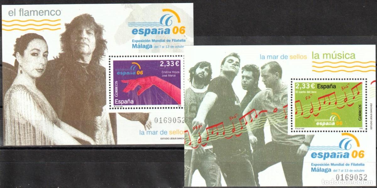 Sellos: Espa&ntilde;a edf n&ordm;4271/72 dos hojitas nuevas sin charnela ni defectos MNH.Exposicion Mundial de filatelia