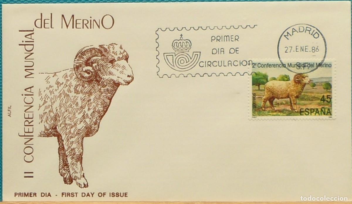 Sellos: 1986-ESPA&Ntilde;A-SPD-VER FOTO-N&ordm;2839-CONFERENCIA MUNDIAL DEL MERINO