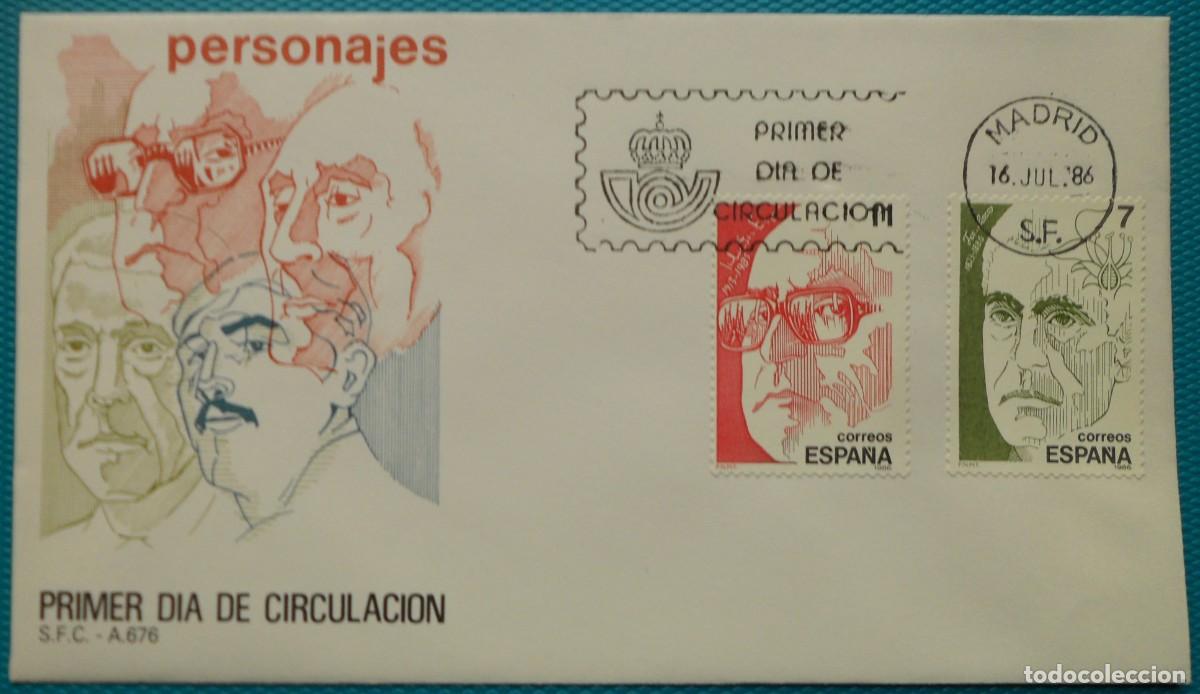 Sellos: 1986-ESPA&Ntilde;A-SPD-VER FOTO-N&ordm;2853/6-PERSONAJES