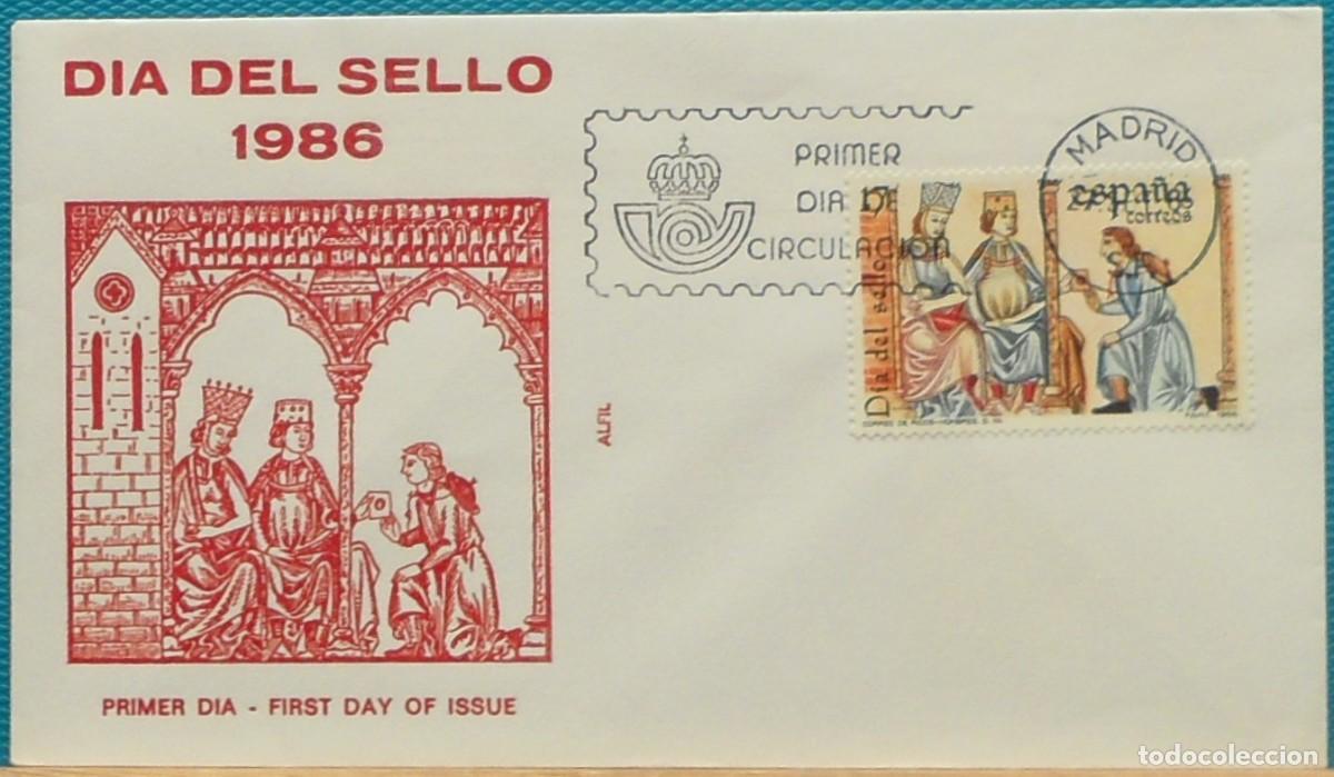 Sellos: 1986-ESPA&Ntilde;A-SPD-VER FOTO-N&ordm;2857-DIA DEL SELLO