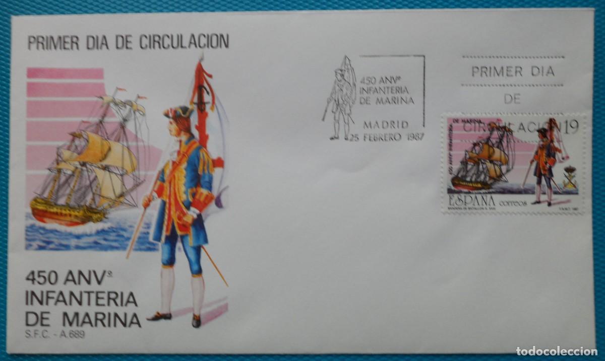 Sellos: 1987-ESPA&Ntilde;A-SPD-VER FOTO-N&ordm;2885-450 ANIVERSARIO INFANTERIA DE MARINA