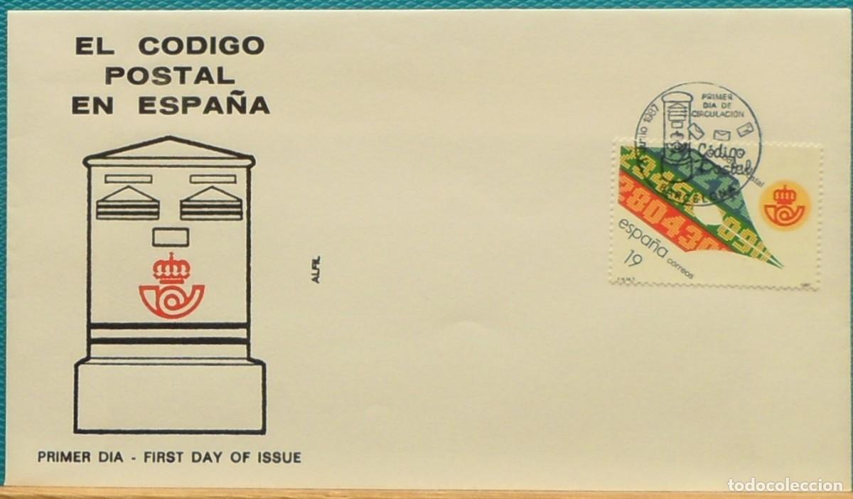 Sellos: 1987-ESPA&Ntilde;A-SPD-VER FOTO-N&ordm;2906-CODIGO POSTAL