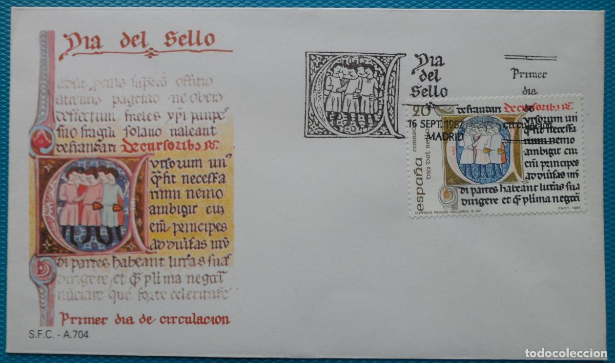 Sellos: 1987-ESPA&Ntilde;A-SPD-VER FOTO-N&ordm;2911-DIA DEL SELLO