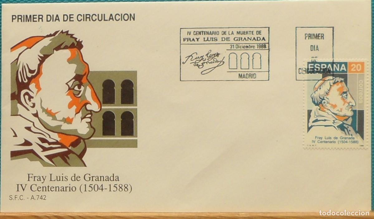Sellos: 1988-ESPA&Ntilde;A-SPD-VER FOTO-N&ordm;2930-FRAY LUIS DE GRANADA(1504-1588)