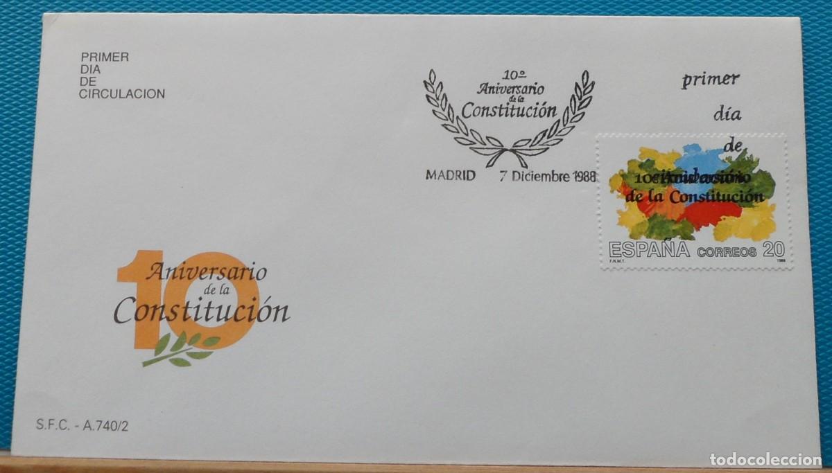 Sellos: 1988-ESPA&Ntilde;A-SPD-VER FOTO-N&ordm;2982-ANIVERSARIO DE LA CONSTITUCION